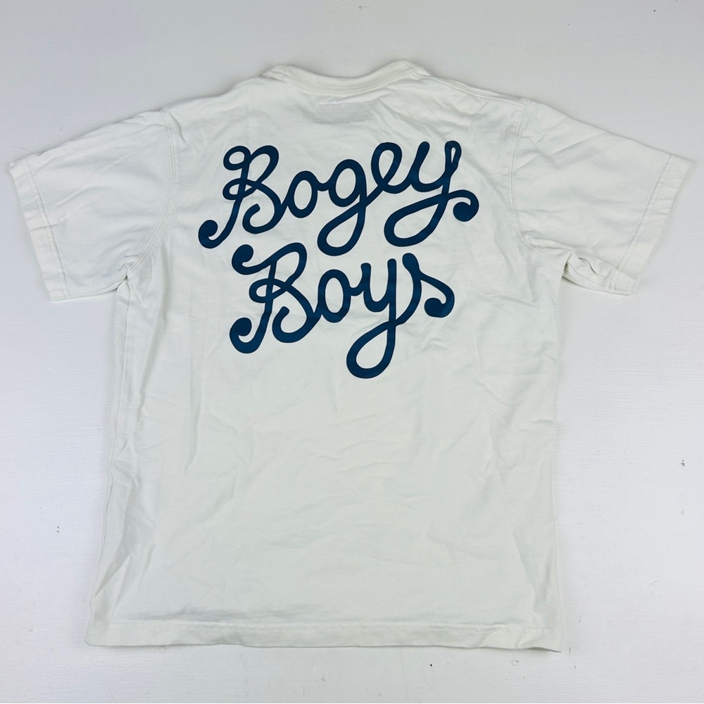 Bogey Boys Golf White Thick Cotton Graphic T-Shirt Heavyweight Tee Men’s Small